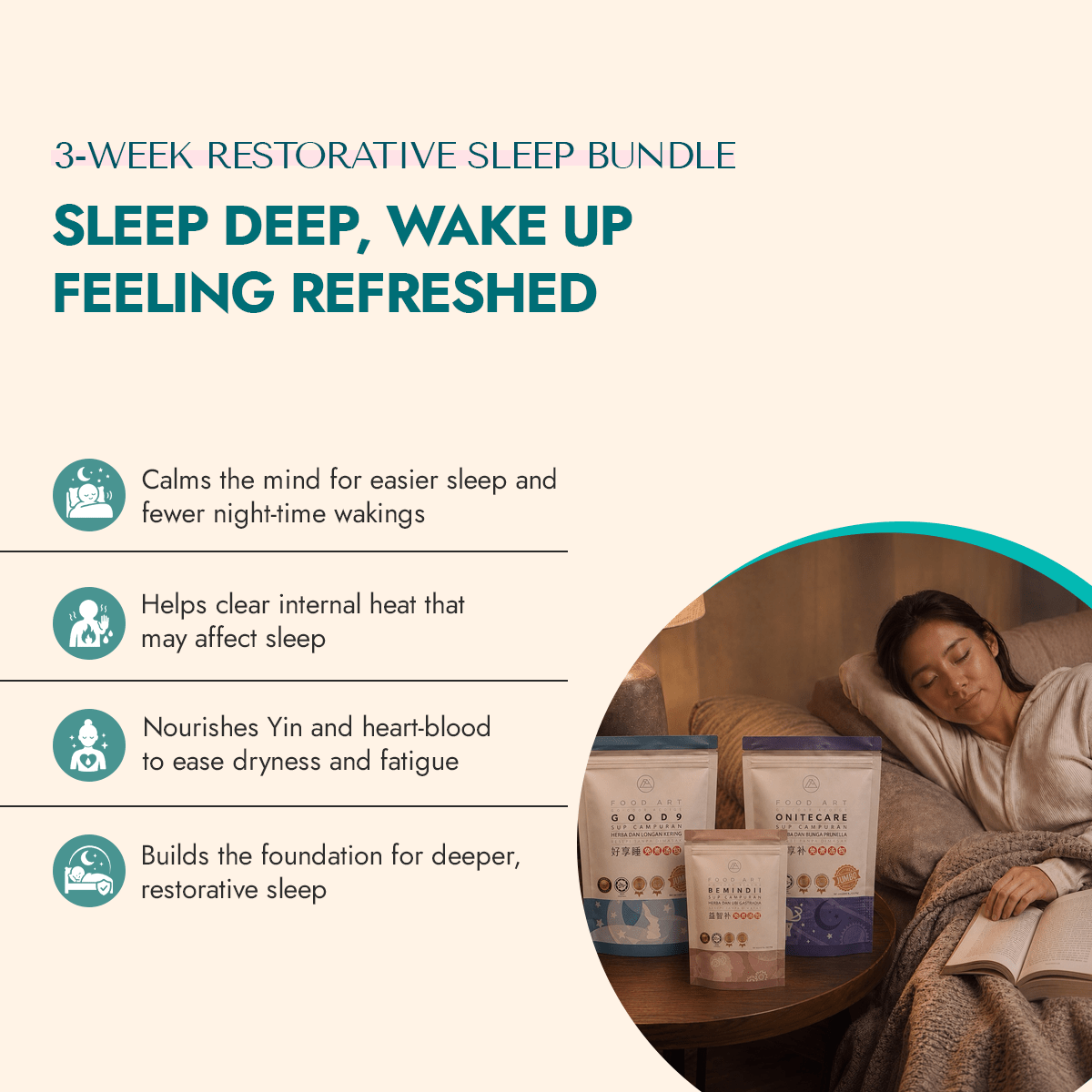 3-Week Restorative Sleep Bundle - Food Art Store